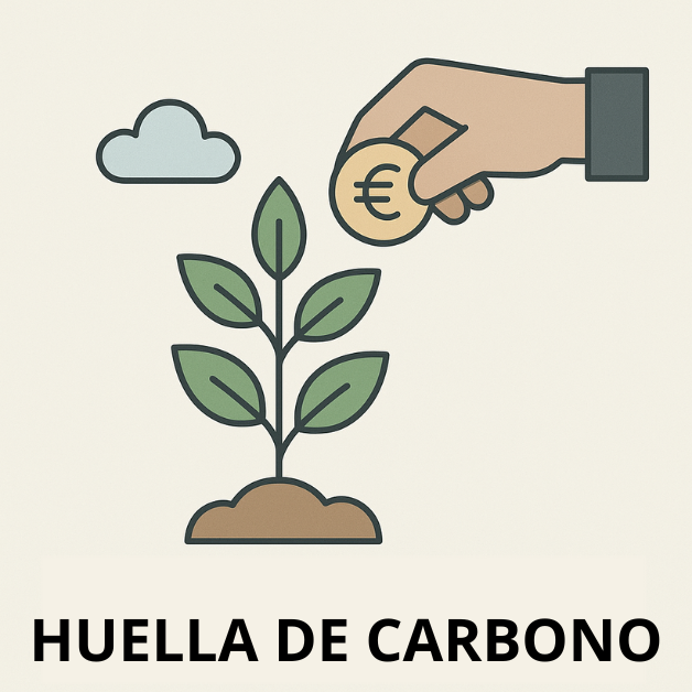 SingularSp_Compromisos_HuellaDeCarbono Icono con texto Huella de Carbono